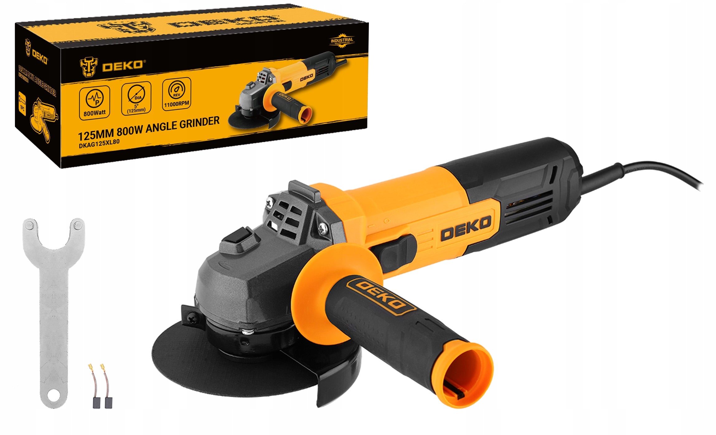 ANGLE GRINDER ANGLE 125MM STRONG DIAX 800W NETWORK DEKO Packaging status original