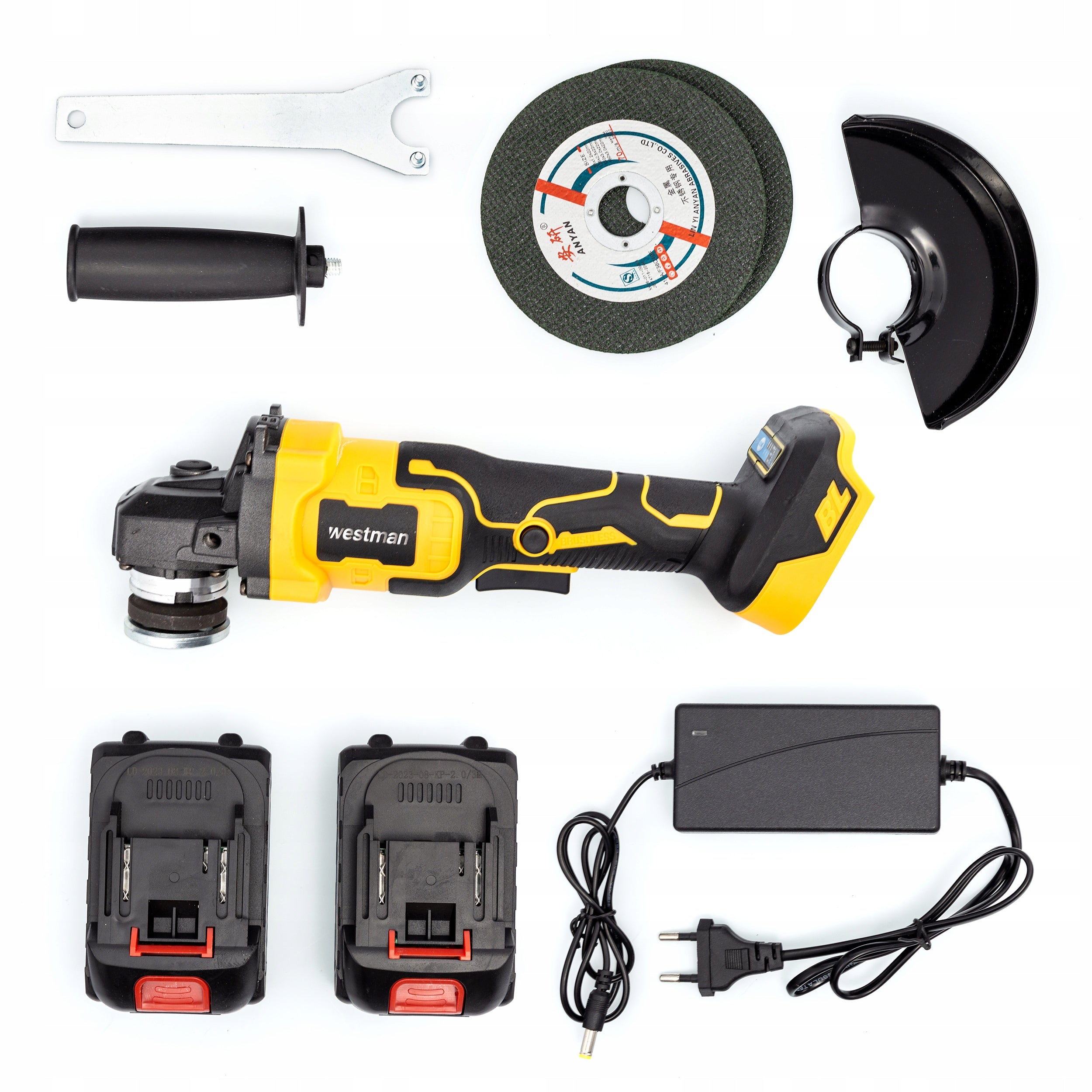 ANGLE GRINDER CORDLESS ANGLE BATTERY 2PCS WESTMAN JM-115