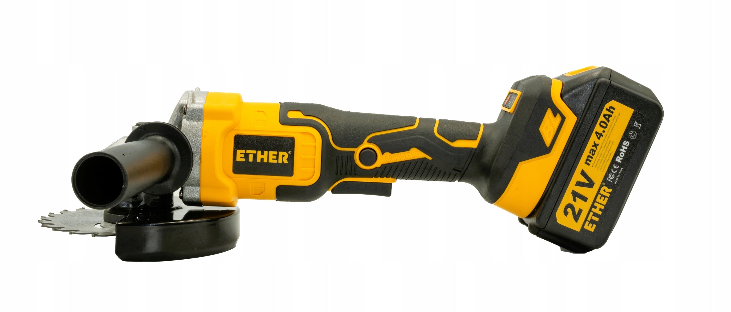 ANGLE GRINDER CORDLESS BRUSHLESS ANGLE SET 2xAKU 4AH 21V Series 10/2024