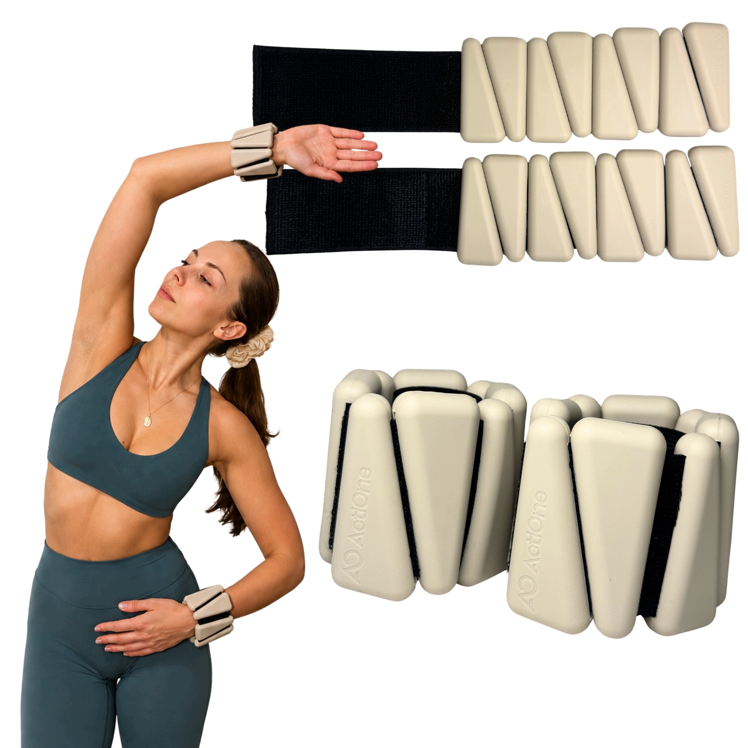 ANKLE AND WRIST WEIGHTS ADJUSTABLE BEIGE 2x0,47KG