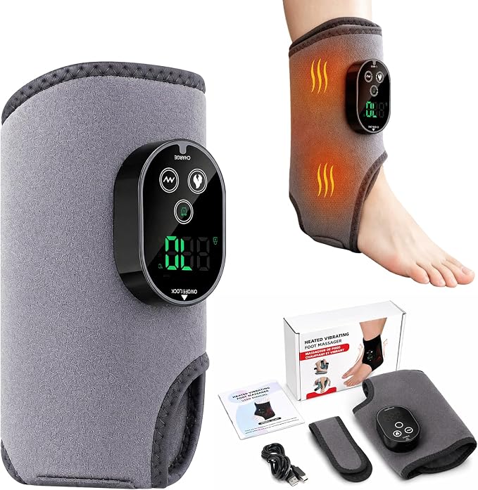 ANKLE MASSAGER FOR PAIN ANKLE JOINT COMPRESSION HEATING VIBRATION RELAXATION