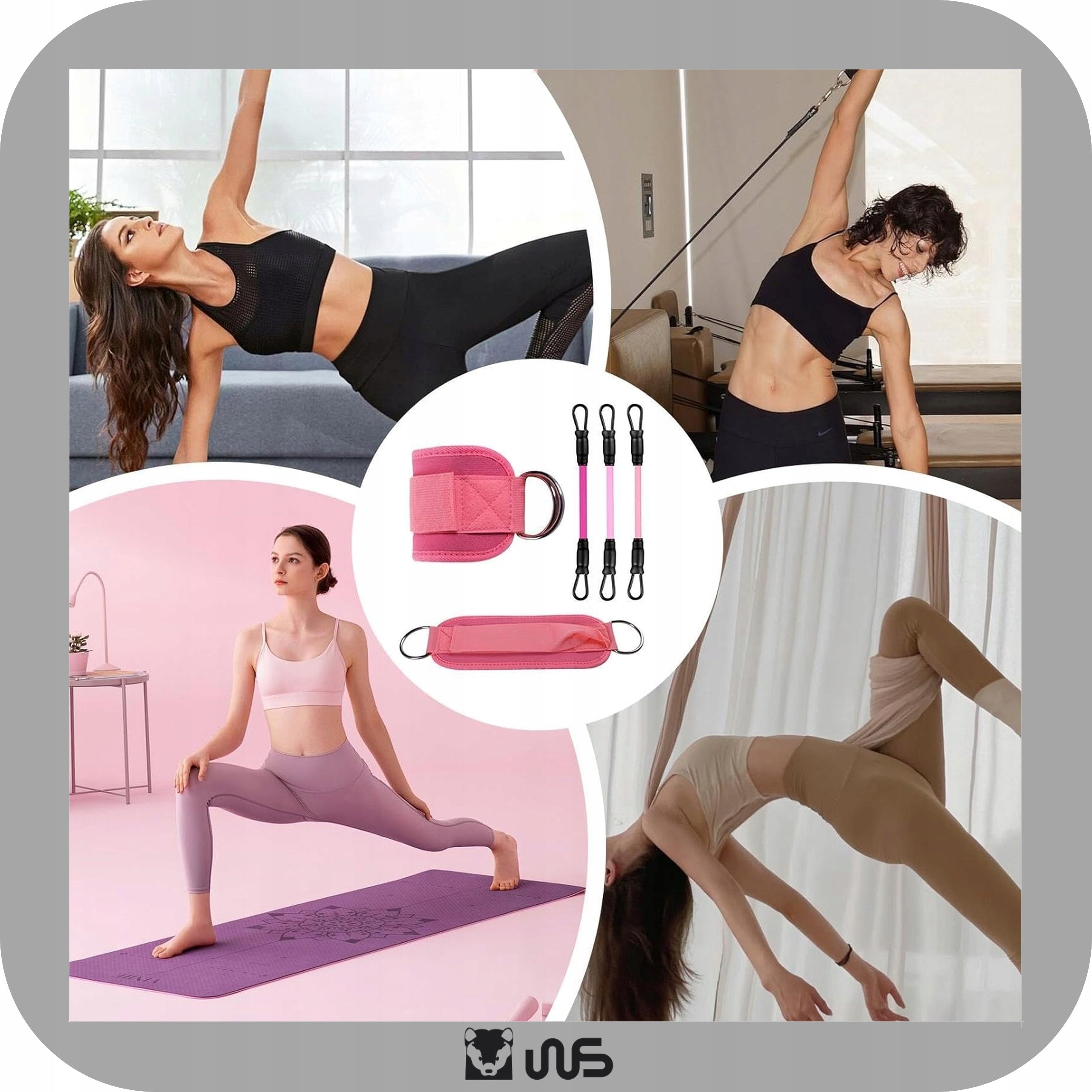 ANKLE TRAINING BANDS for Pullout 2pcs Ankle Holders Pink Packaging status original