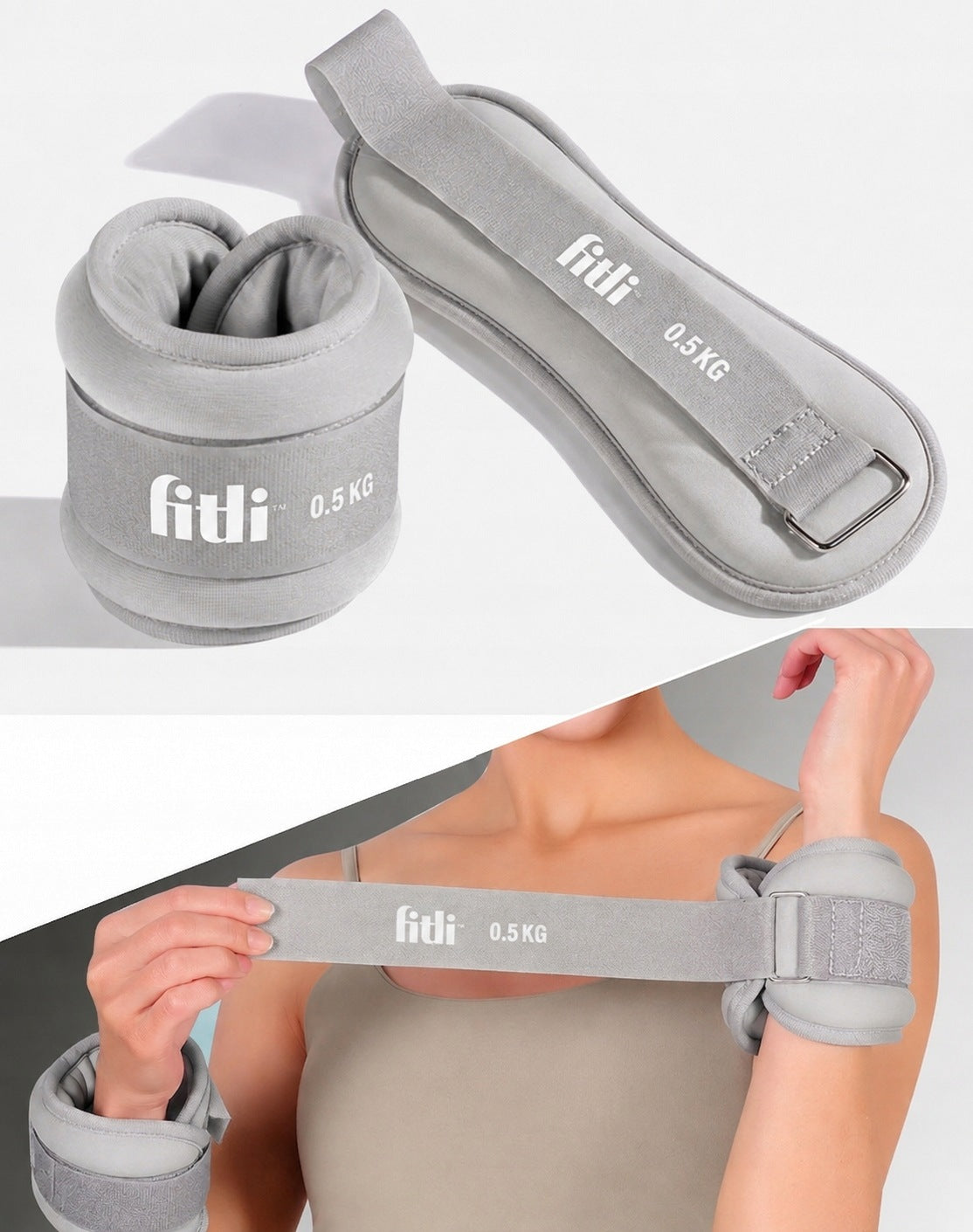 ANKLE WEIGHTS HANDS 0,5 KG WRIST WEIGHTS 2x 0,5KG GREY Packaging status original