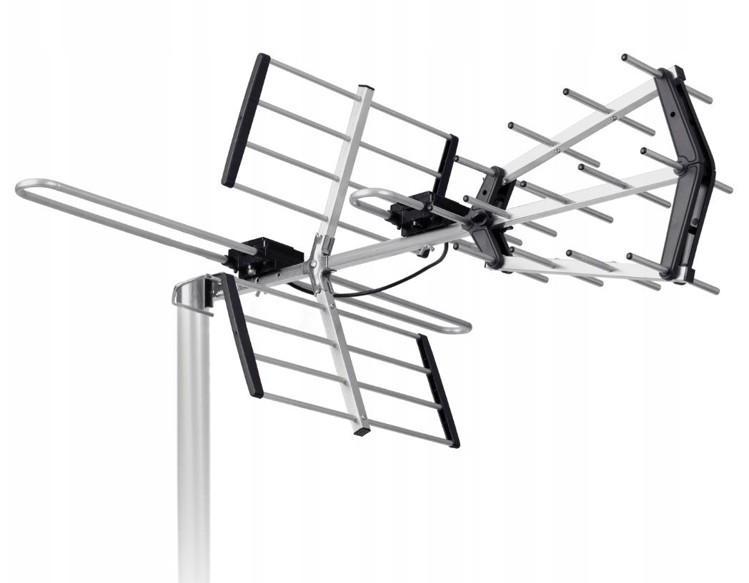 ANTENNA FOR TERRESTRIAL TV DIRECTIONAL DVB-T2 80KM MUX8 FILTER LTE HD 4K UHF VHF