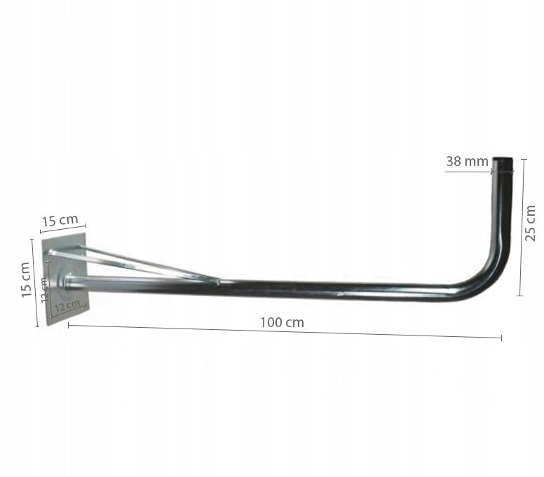 ANTENNA HOLDER SAT WALL-MOUNTED FRONTAL 100cm + PEGS Brand Libox