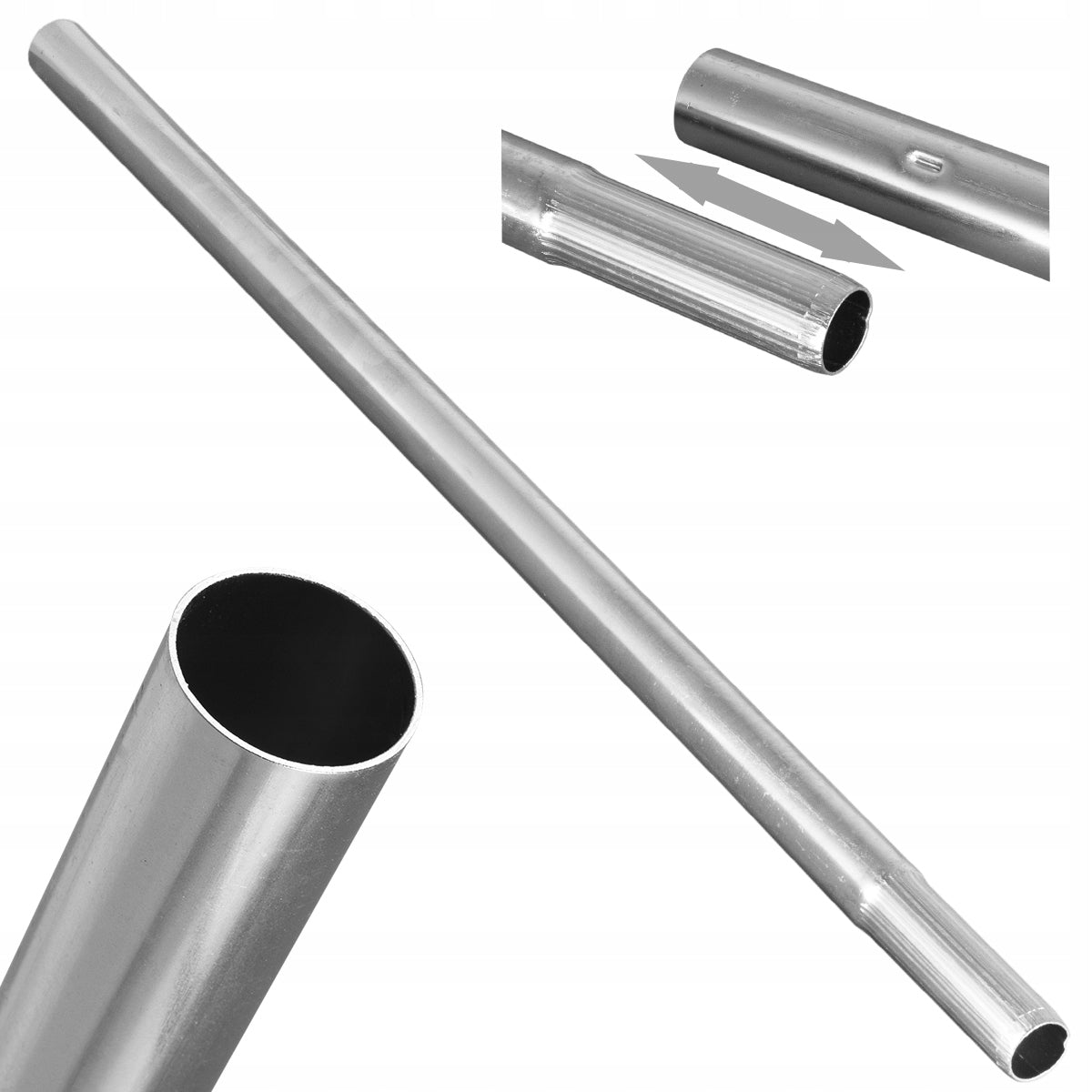 ANTENNA MAST FOLDING STEEL 1M 100CM GALVANIZED