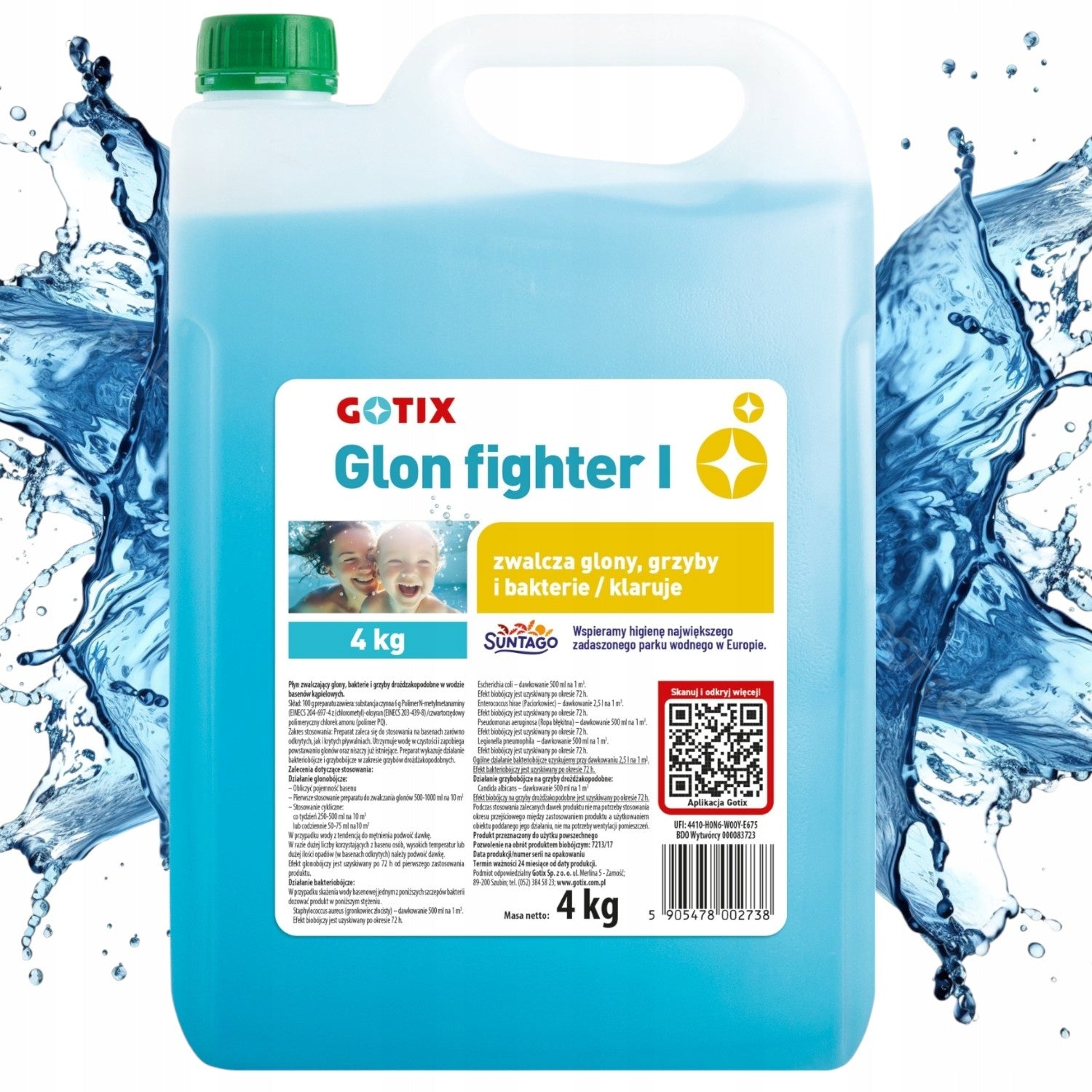 ANTI-ALGAE 4L Strong Algae Agent in Pool Jacuzzi SPA Pool Chemistry