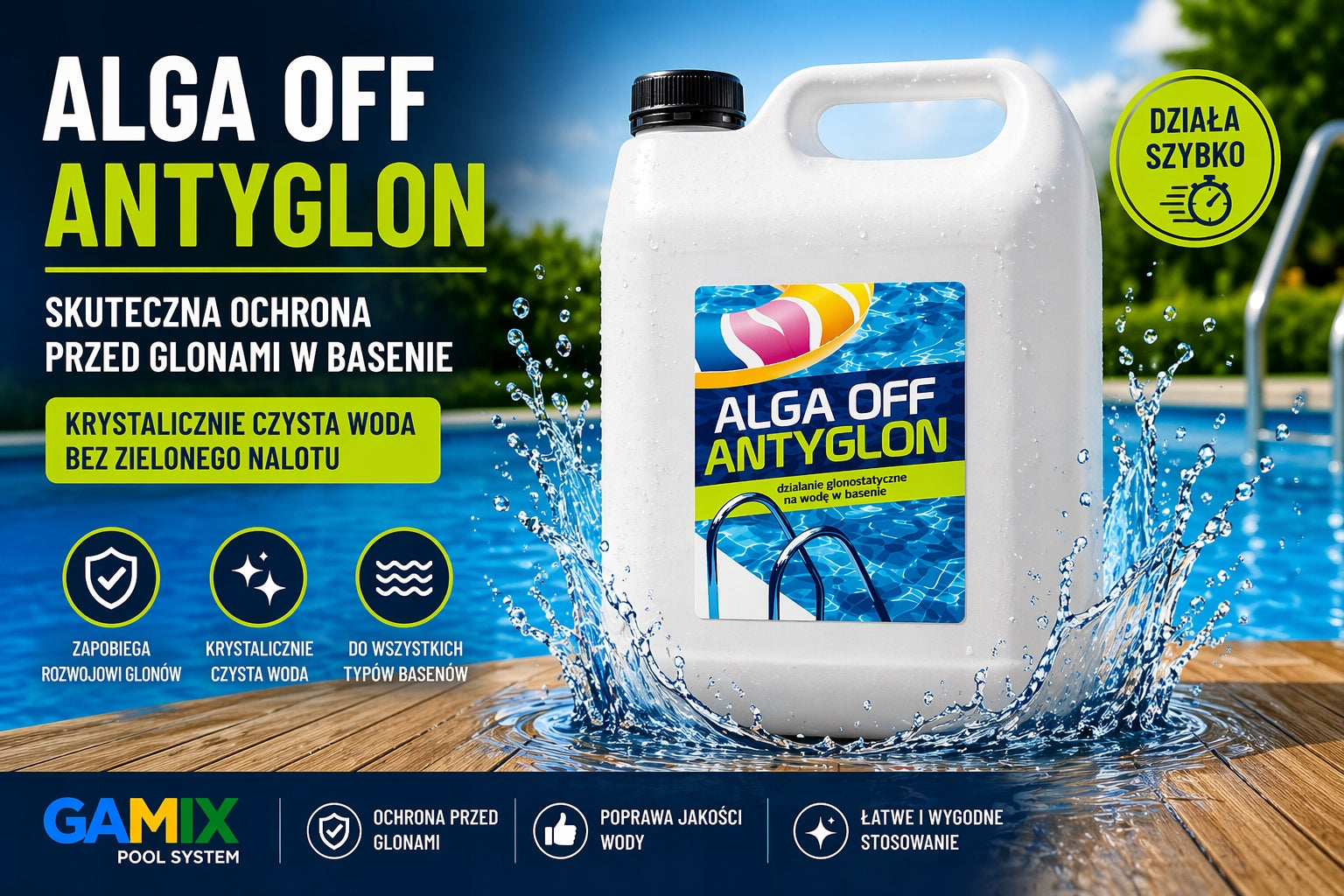 ANTI-ALGAE 4L for Pool ALGA OFF Effective for Algae Green Water Manufacturer code 816639