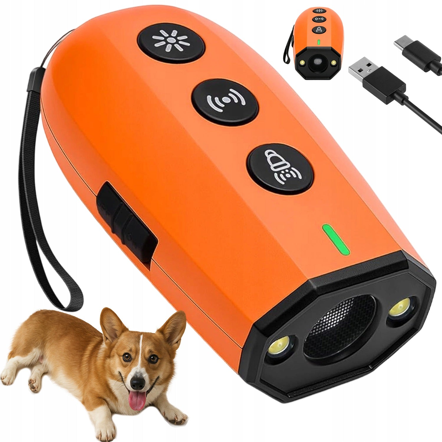 ANTI-BARKING DEVICE DOG ULTRASONIC CHARGING USB-C Packaging status original