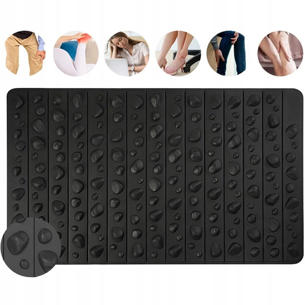 ANTI-FATIGUE MAT FOR FOOT MASSAGE WITH PROJECTIONS BLACK 50×30CM Medical device no