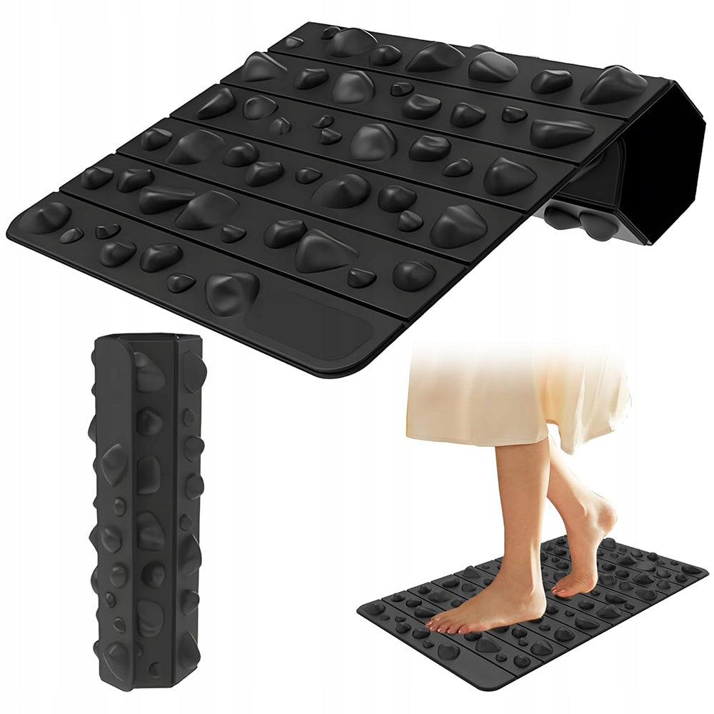 ANTI-FATIGUE MAT FOR FOOT MASSAGE WITH PROJECTIONS BLACK 50×30CM