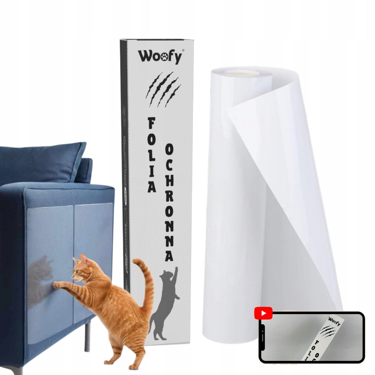 ANTI-SCRATCH FOIL FOR SELF-ADHESIVE FURNITURE 300x45 cm + FREEBIE Manufacturer code E0116 Woofy