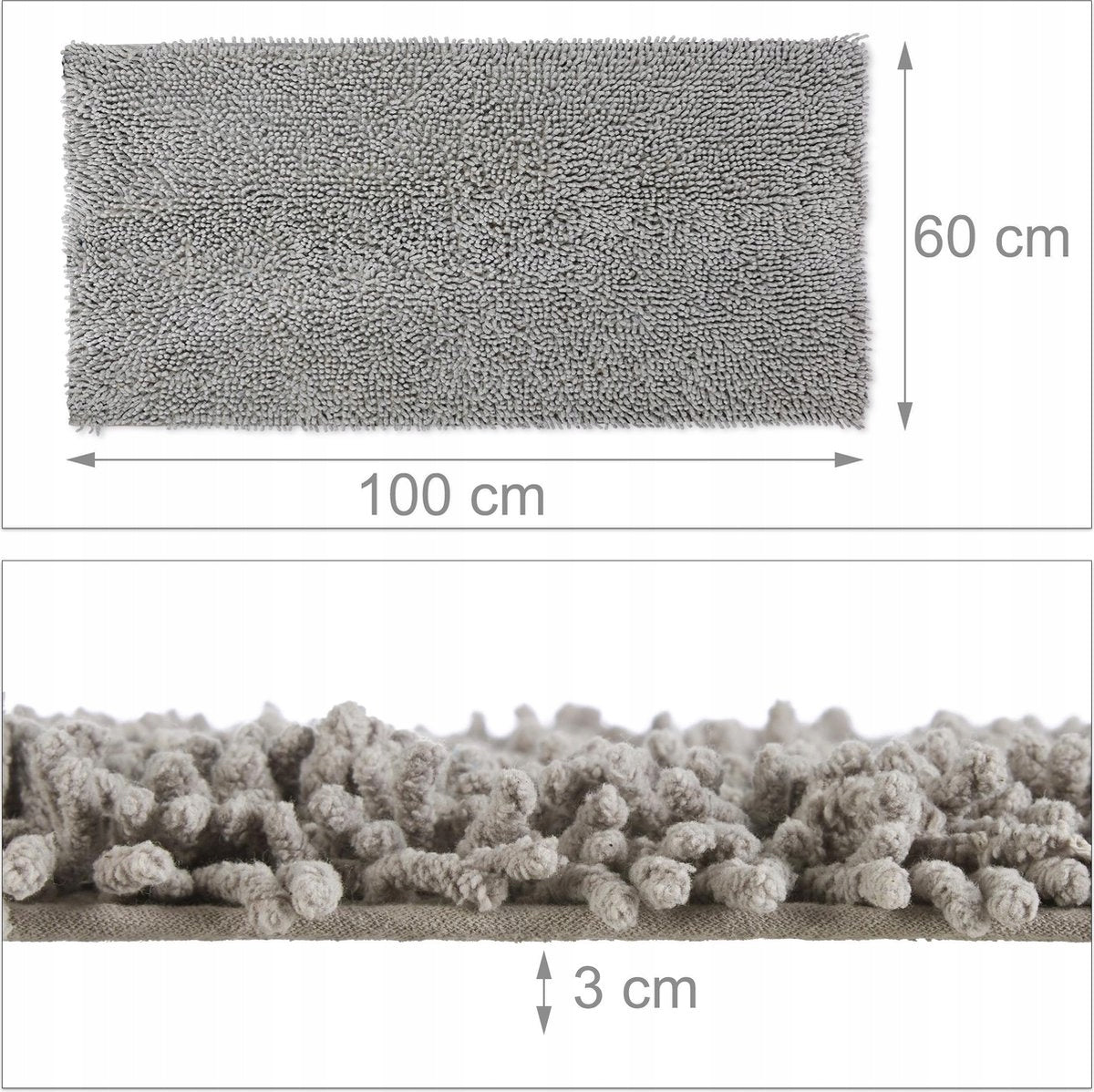 ANTI-SLIP BATHROOM CARPET SUPER SOFT SHAGGY 60x100 EAN (GTIN) 4052025940201