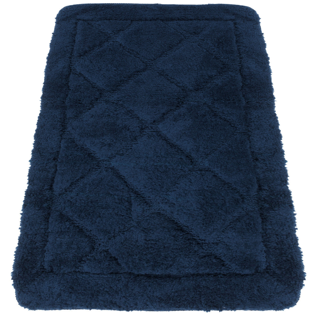 ANTI-SLIP BATHROOM rug, DECORATIVE, SOFT, ABSORBENT, 40x60CM, NAVY BLUE