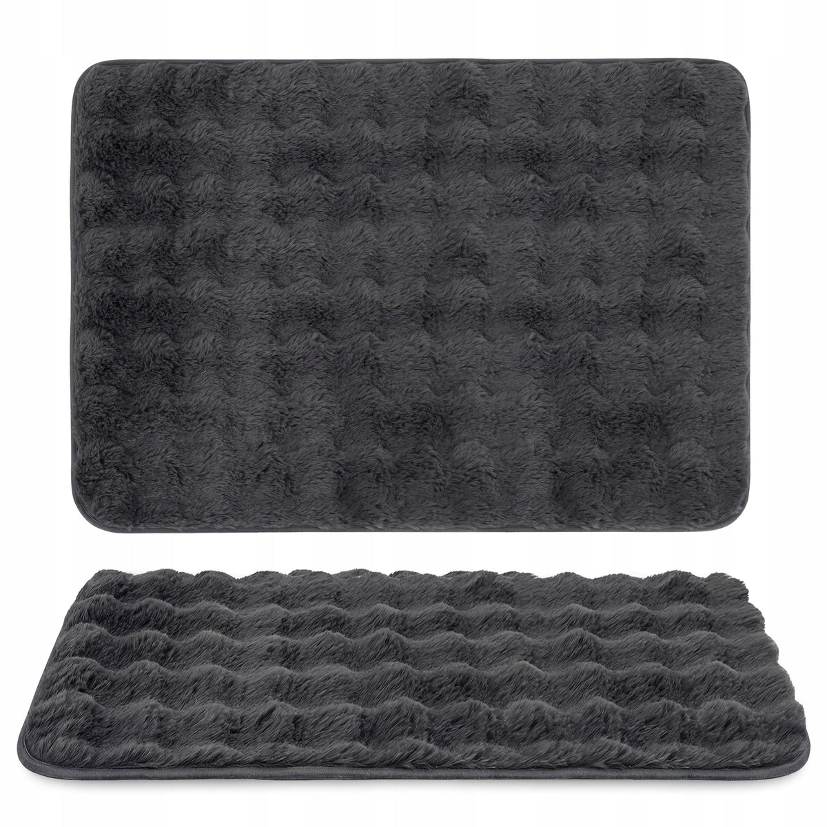 ANTI-SLIP RUG 100x70 SOFT ECO FUR RABBIT FOR LIVING ROOM BEDROOM Packaging status original