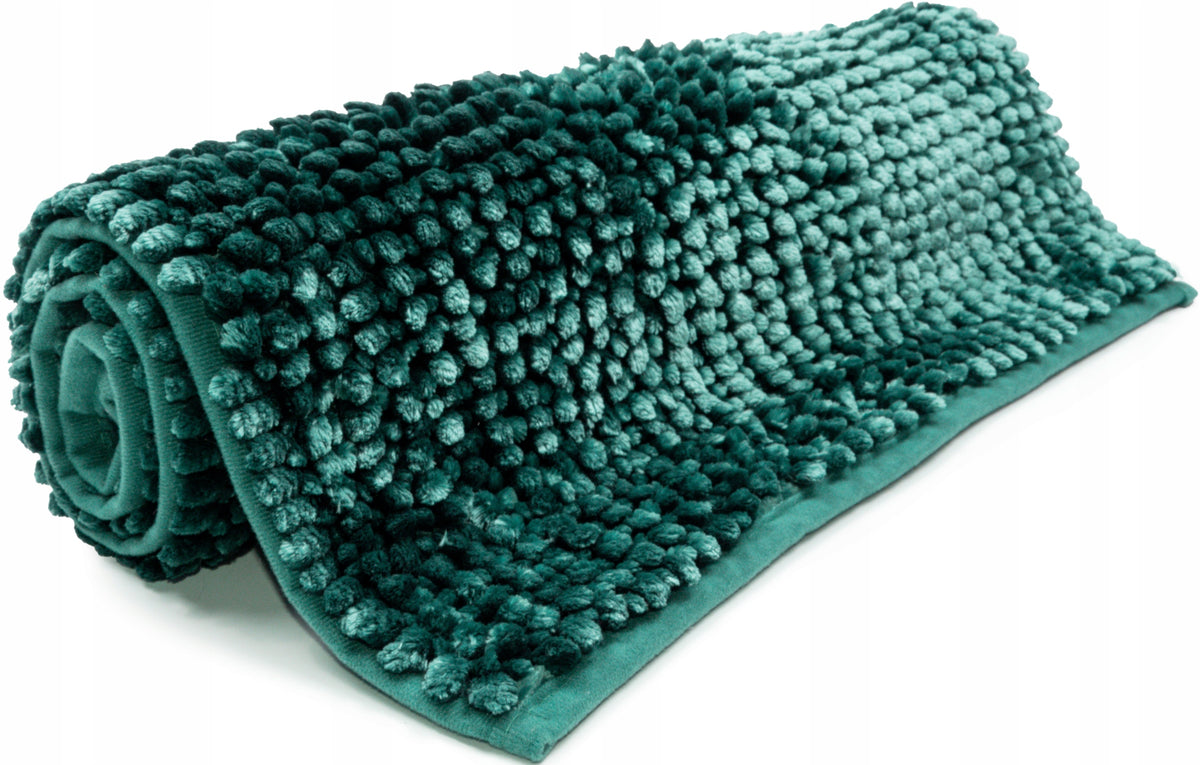 ANTI-SLIP SOFT CHENILLE BATHROOM rug, WASHABLE, 50x80, GREEN