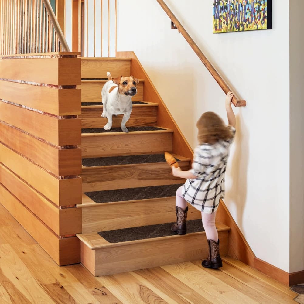 ANTI-SLIP STAIR TREAD MATS 15 PCS BROWN Brand CE