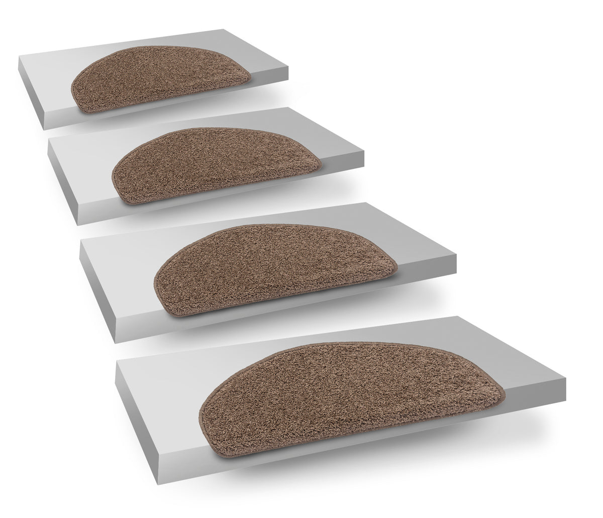 ANTI-SLIP WOODEN STAIRCASE COVERS MATS SHAGGY MOCHA BEIGE EAN (GTIN) 5905031503184