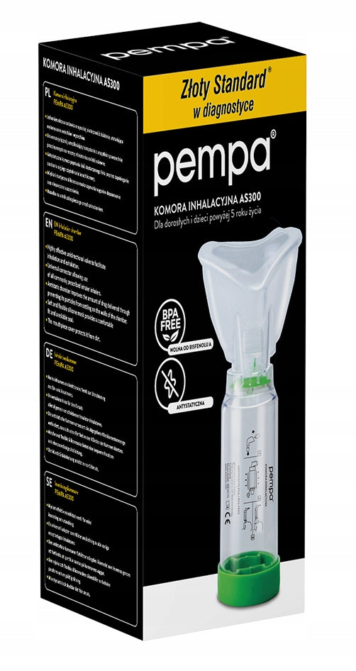 ANTISTATIC INHALATION CHAMBER - ADULTS AND CHILDREN FROM 5 YEARS - PEMPA AS300 Batteries included no