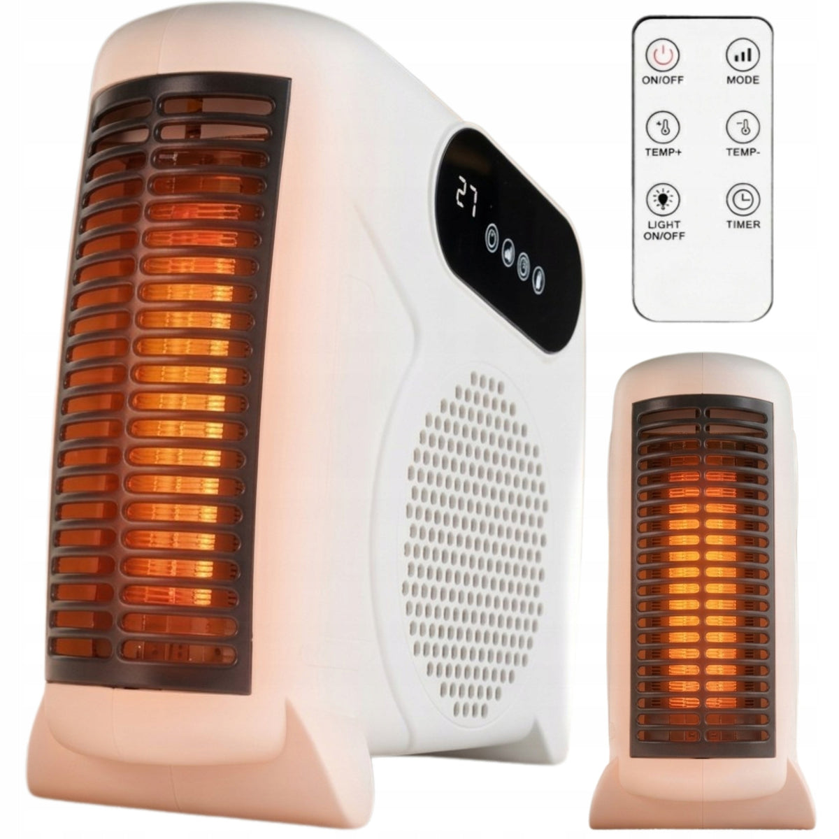 APRON HEATER FAN ELECTRIC REMOTE CONTROL LCD THERMOSTAT POWER 2000W