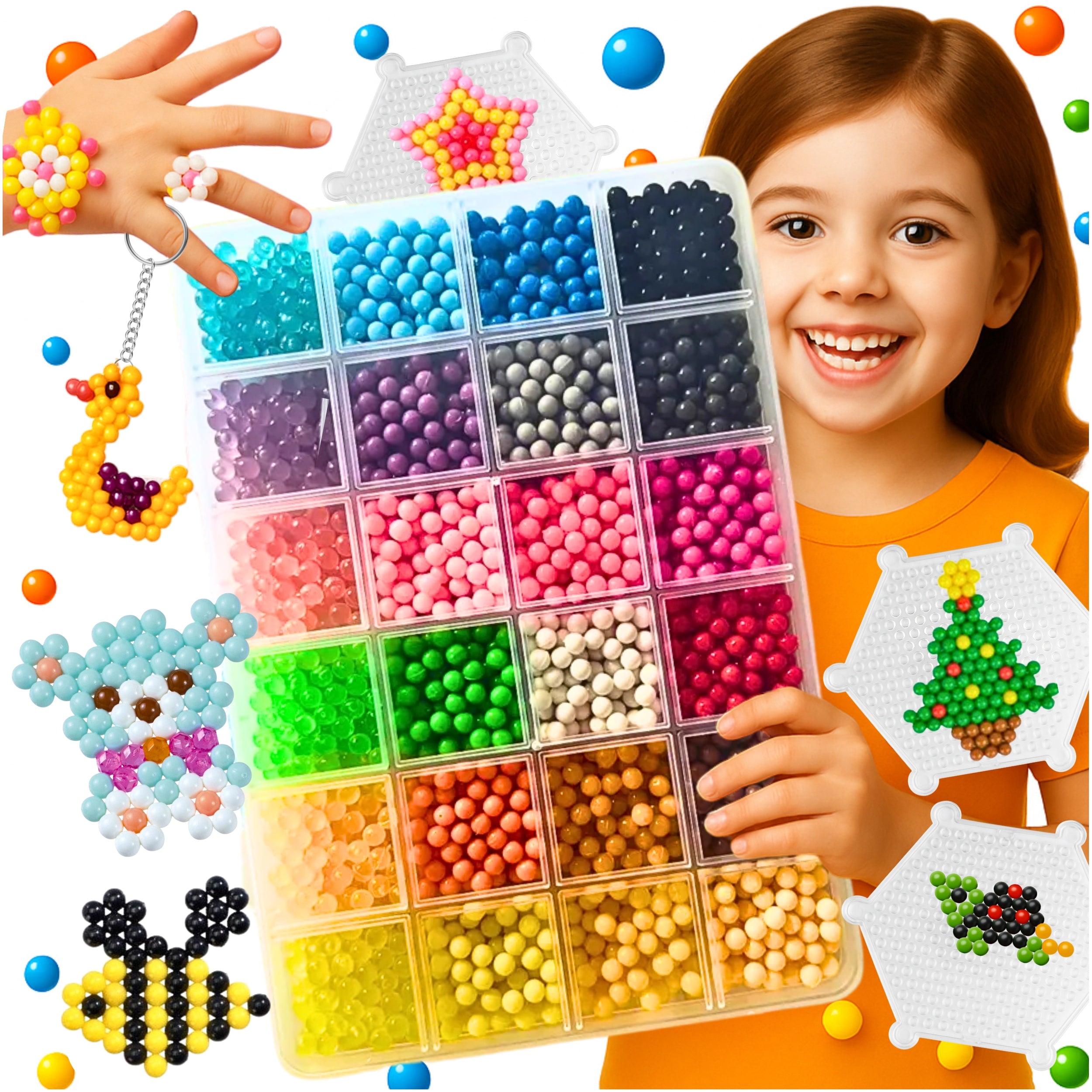 AQUA WATER BEADS LARGE SET 3600+EL MAGIC BEADS GOOD PACKING XXL