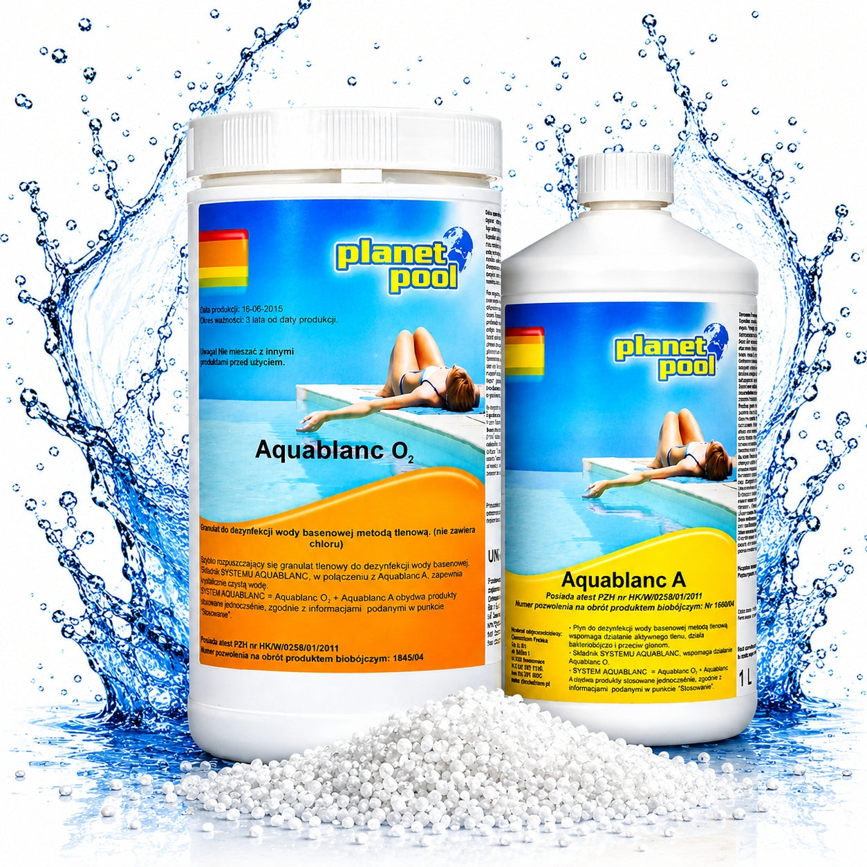 AQUABLANC O2 + AQUABLANC AND ACTIVE CHLORINE-FREE OXYGEN FOR JACUZZI POOL