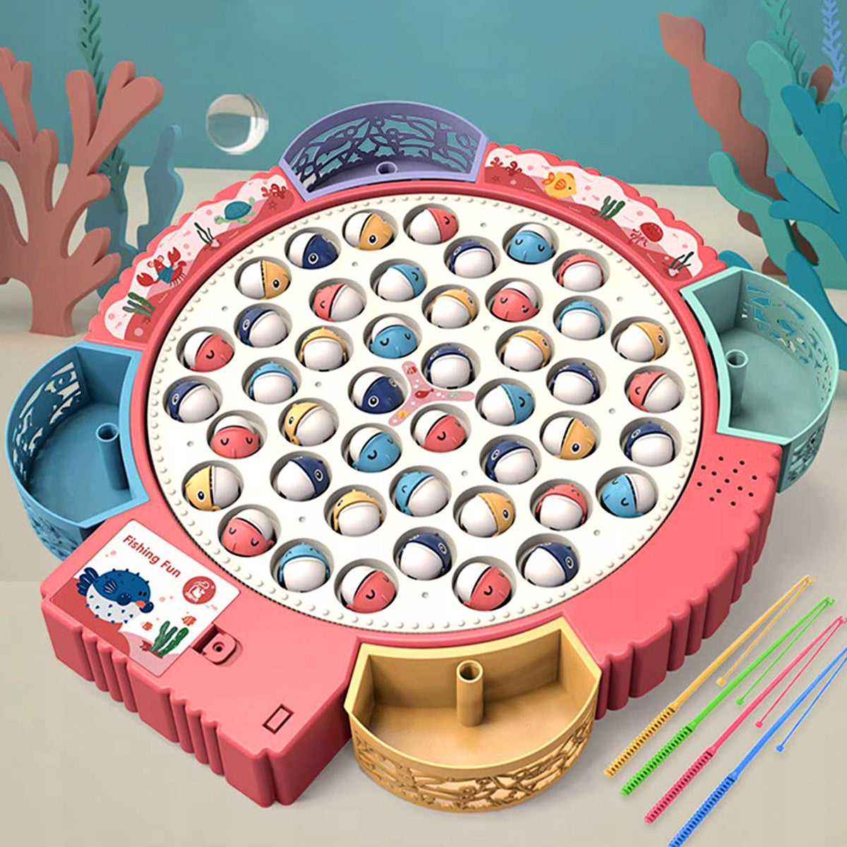 ARCADE GAME FISHING FOR MAGNET KITTY ROD PUZZLE FOR KIDS Packaging status original