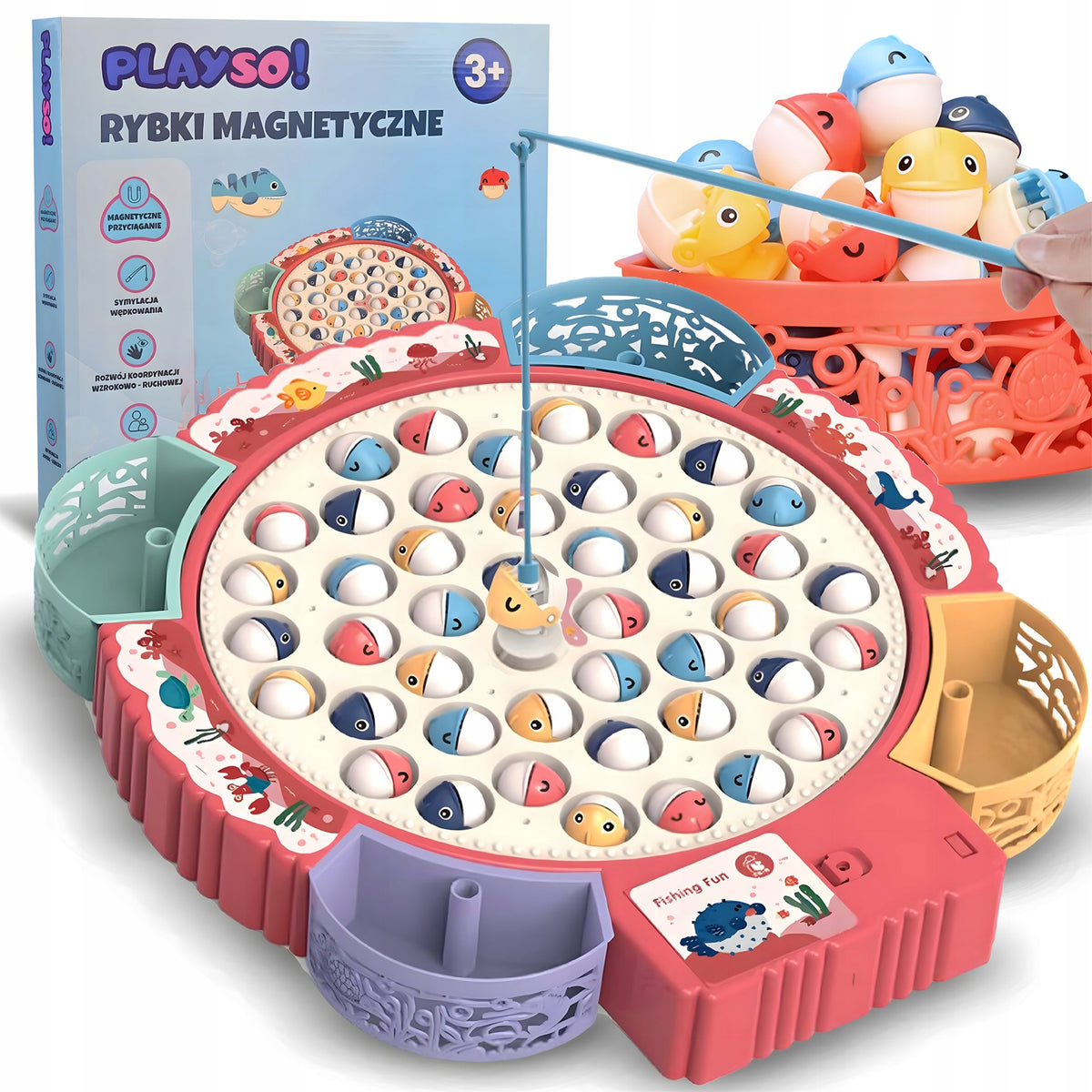 ARCADE GAME FISHING FOR MAGNET KITTY ROD PUZZLE FOR KIDS