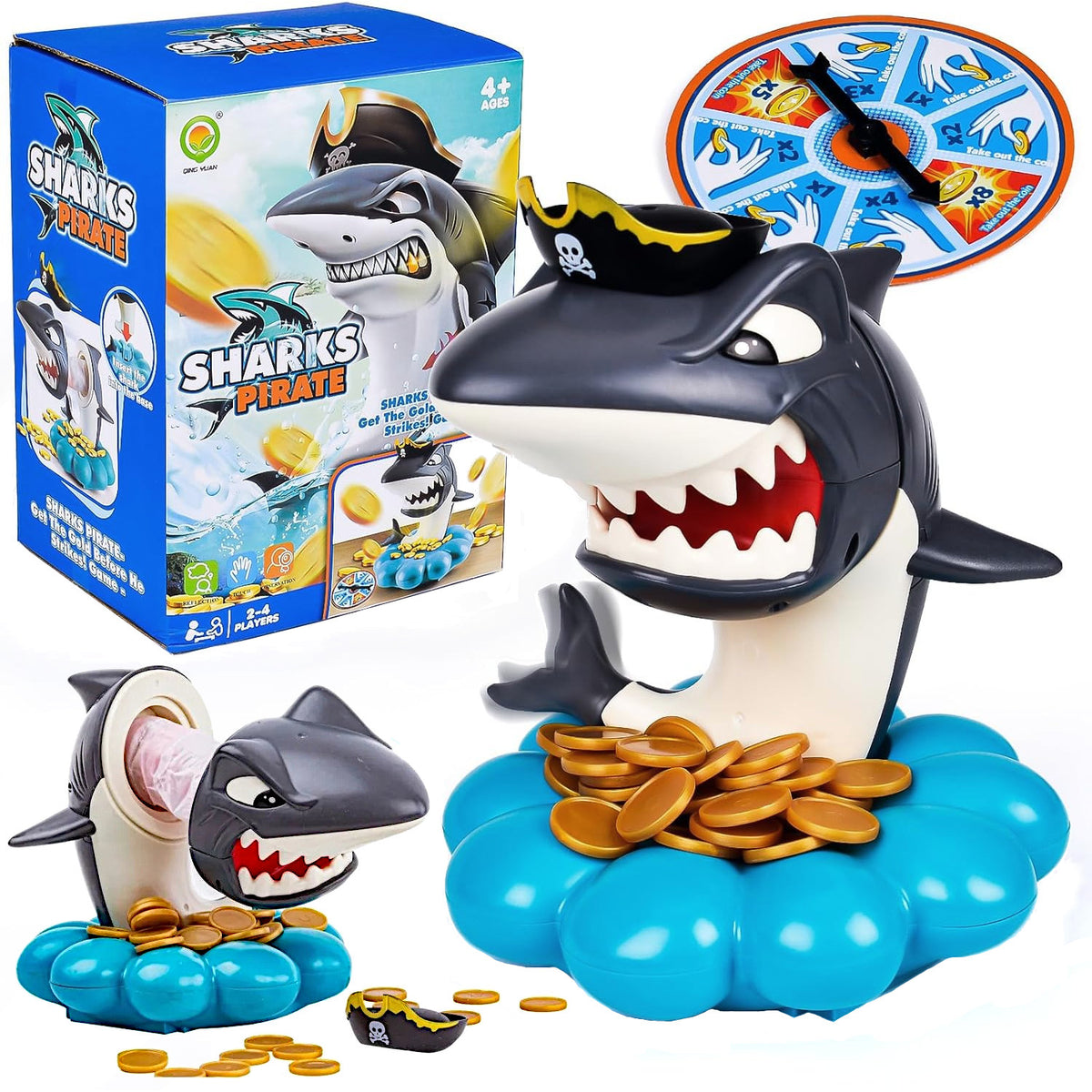 ARCADE GAME FOR CHILDREN ON REFLEXES ANGRY SHARK EDUCATIONAL PIRATE