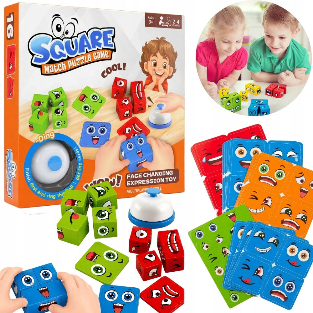 ARCADE GAME LOGIC FACE CUBES EMOTIONS STACKING