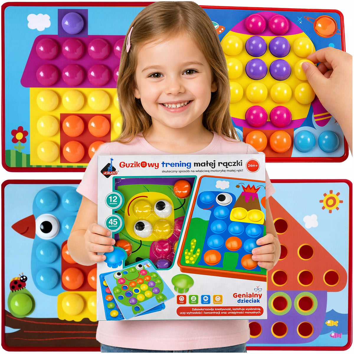 ARCADE PUZZLE FOR BABY Button Training Children's Puzzles Packaging status original