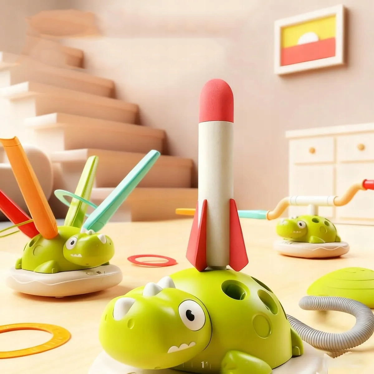 ARCADE TOY Dinosaur 3in1 FOR BABY JUMP ROPE THROWING TO TARGET Packaging status original