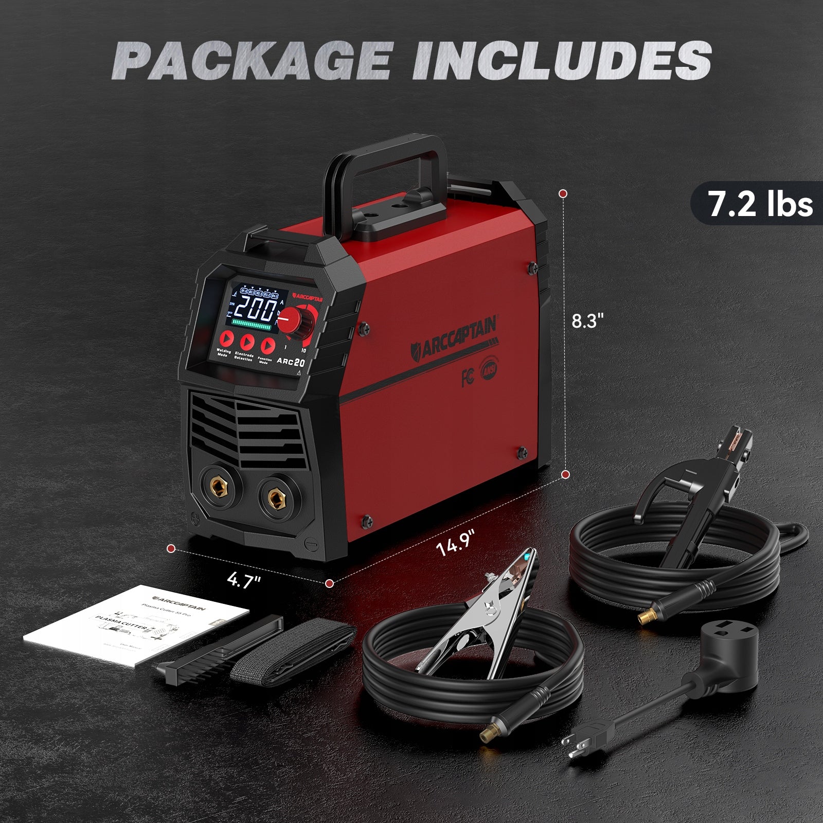 ARCCAPTAIN ARC200 MMA/TIG welding machine 200A 110/220V IGBT IP21S Packaging status original