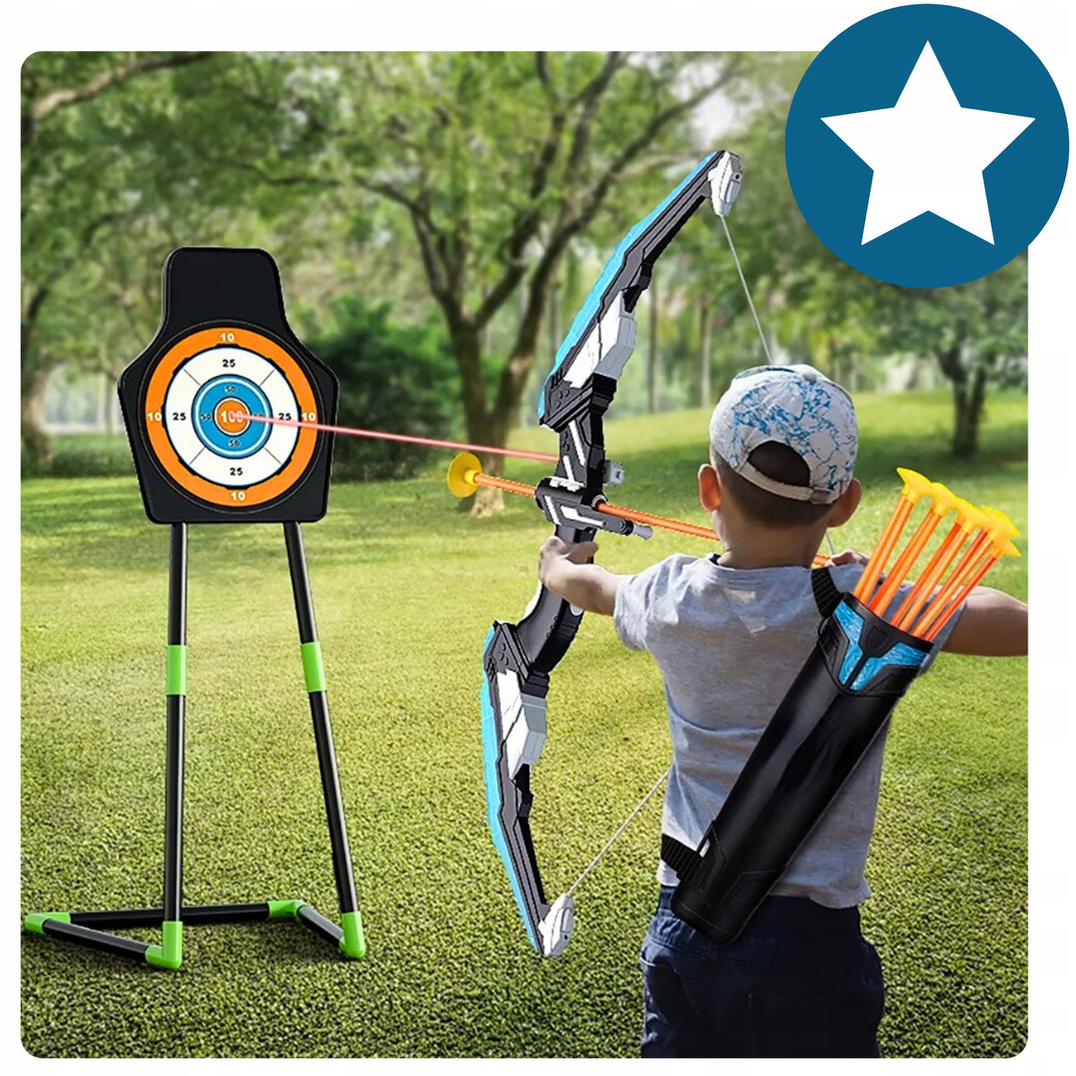 ARCHES GLOWING LED SHOOTING SET FOR CHILDREN SHIELD 20 SHOT TOY Brand Bajkowy Kuferek