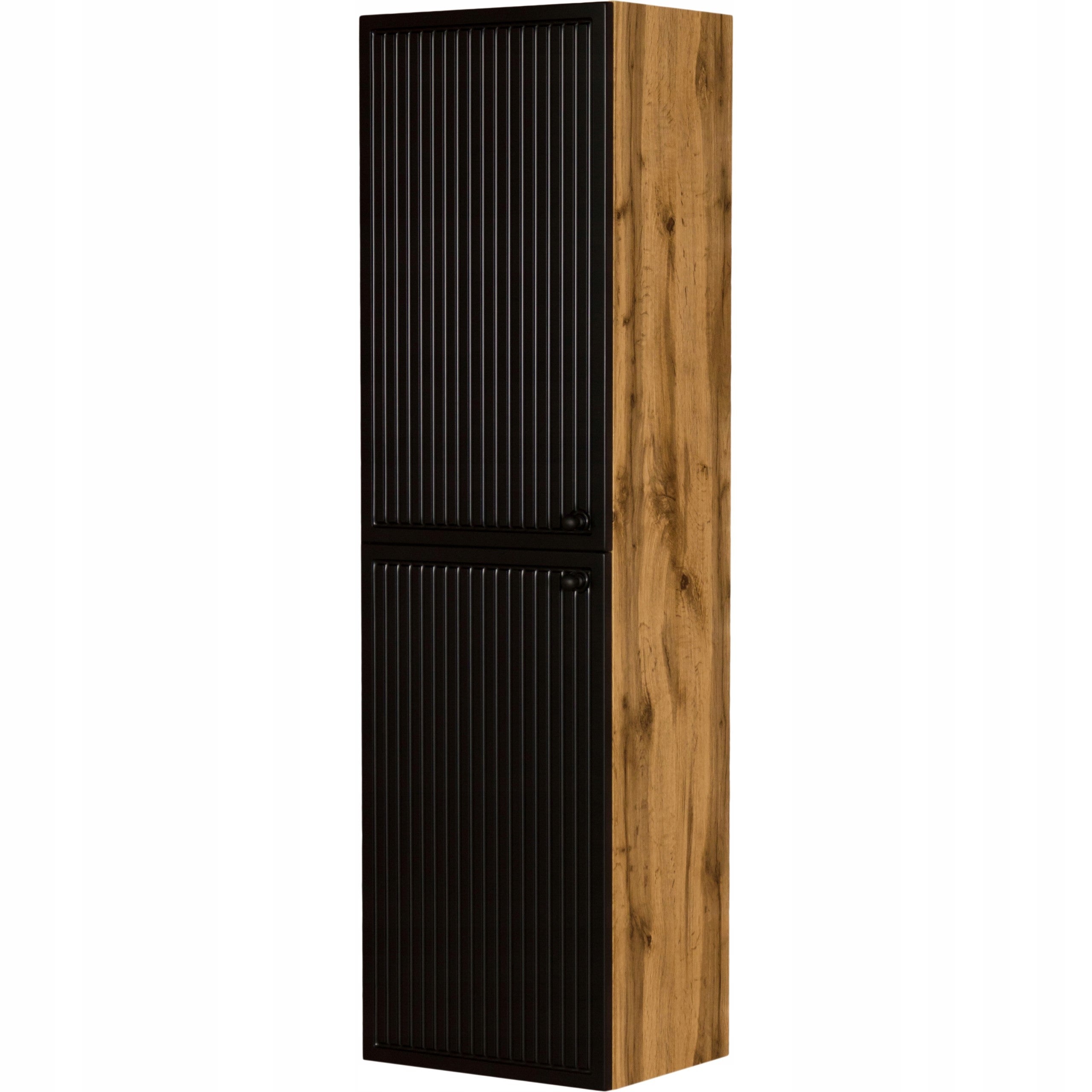 ARGENTO Bathroom Furniture Black High Bookcase