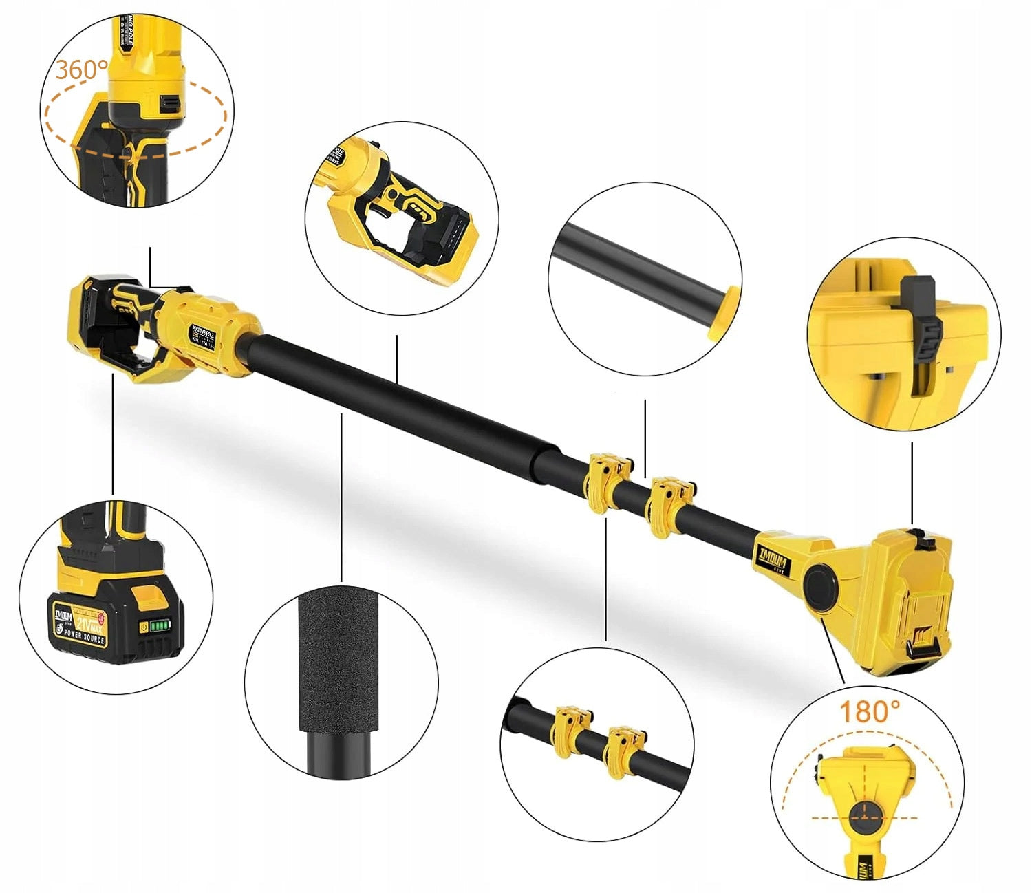 ARM BOOM TELESCOPIC EXTENSION FOR PRUNING SHEAR SAW IMOUM Brand IMOUM