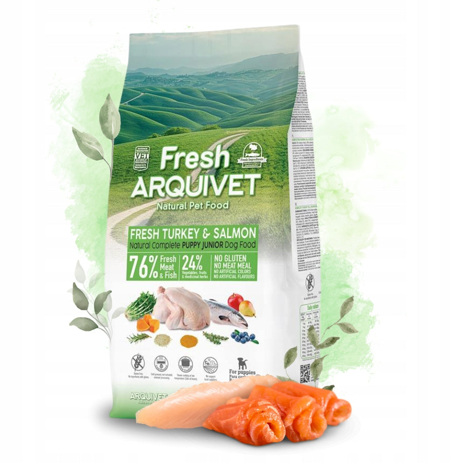 ARQUIVET FRESH PUPPY JUNIOR Semi-moist puppy food TURKEY SALMON 10k