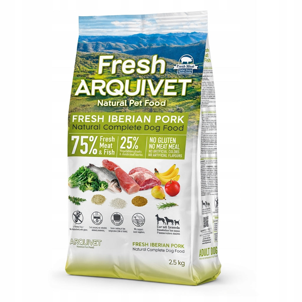 ARQUIVET FRESH SEMI-SOFT IBERIAN PORK FOOD 75% MEAT 2.5KG Brand ARQUIVET