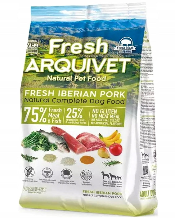 ARQUIVET FRESH SEMI-SOFT IBERIAN PORK FOOD 75% MEAT 2.5KG Manufacturer code Tania dobra super karma