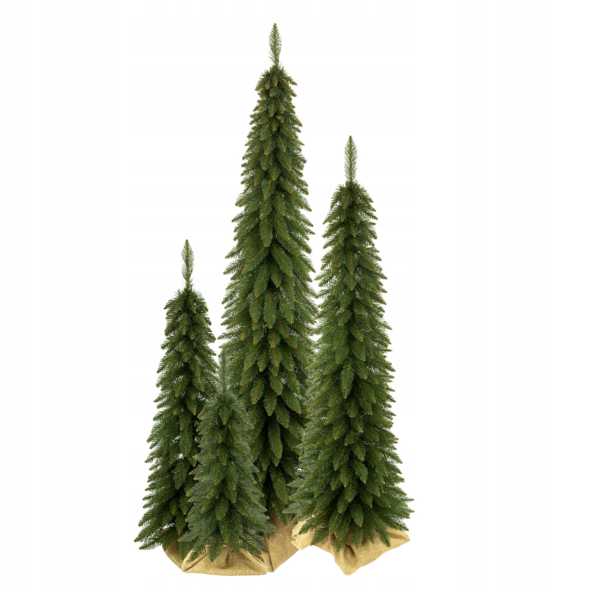 ARTIFICIAL CHRISTMAS TREE 160 cm NARROW SLIM SPRUCE dense green classic stand