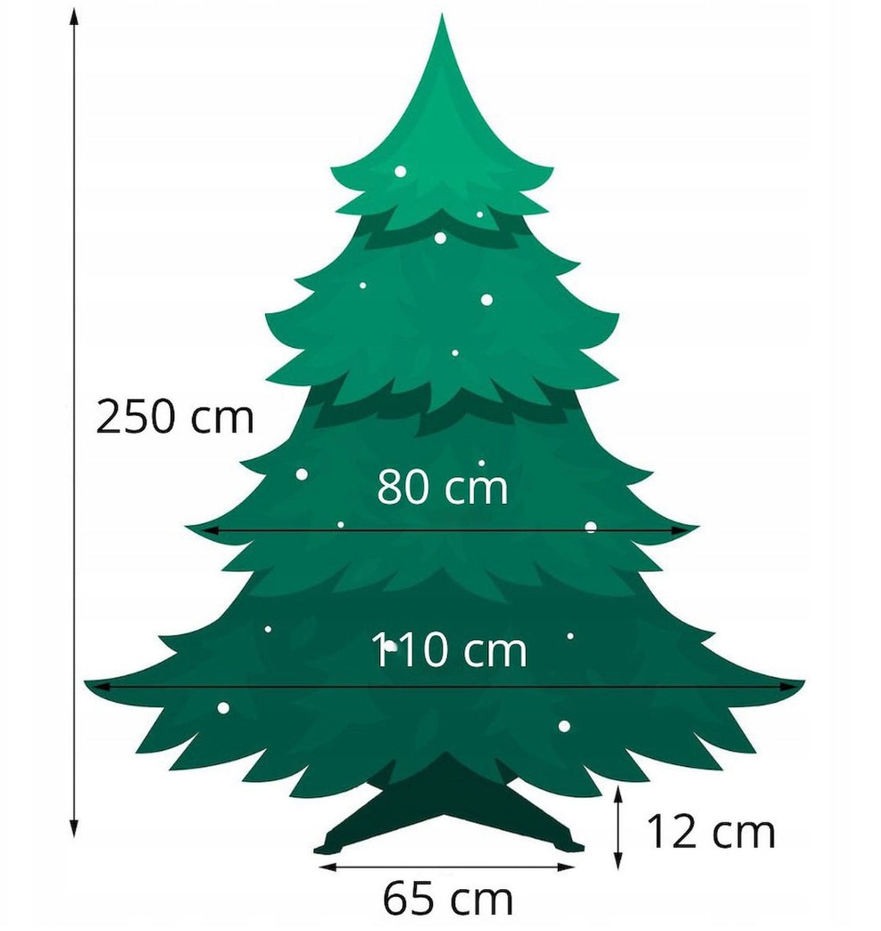 ARTIFICIAL CHRISTMAS TREE 250 CM LARGE DENSE DIAMOND SNOW-COVERED PREMIUM PINE PL Brand no brand