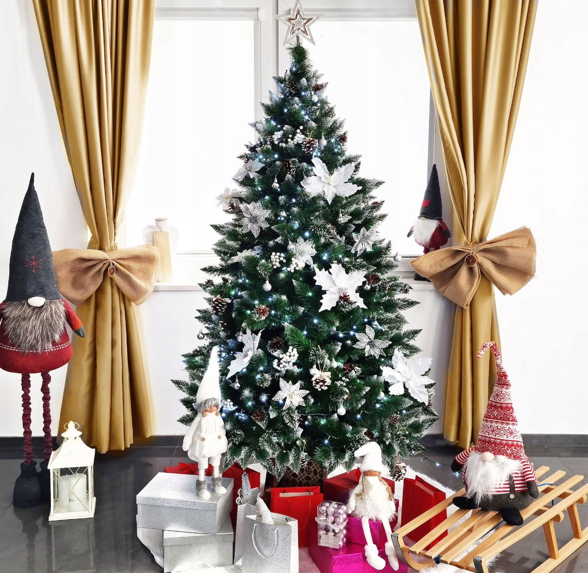 ARTIFICIAL CHRISTMAS TREE 250 CM LARGE DENSE DIAMOND SNOW-COVERED PREMIUM PINE PL Manufacturer code CSSD250