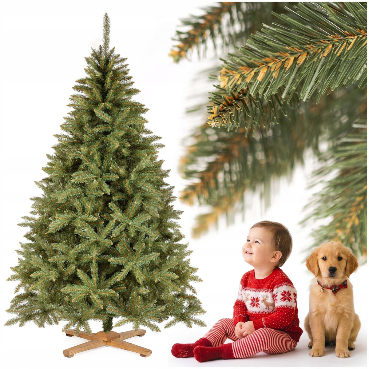 ARTIFICIAL CHRISTMAS TREE CAUCASIAN SPRUCE ROYAL TREES PREMIUM 180 cm DENSE + FREEBIE