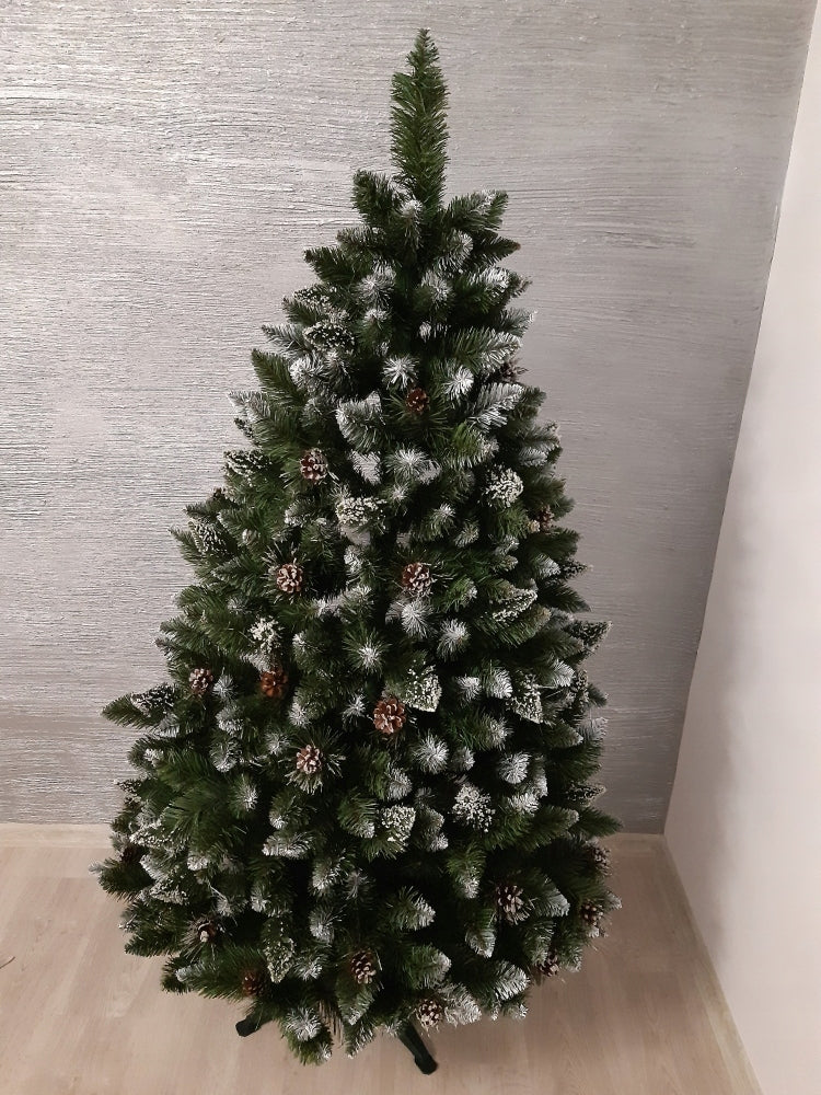 ARTIFICIAL CHRISTMAS TREE GREEN SNOW-COVERED DIAMOND PINE DENSE 180 cm + stand Brand no brand