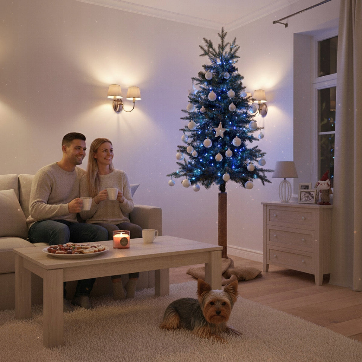 ARTIFICIAL CHRISTMAS TREE ON THE TRUNK 160cm PE like Real BEAUTIFUL DELUX SPRUCE +FREEBIE Brand Springos