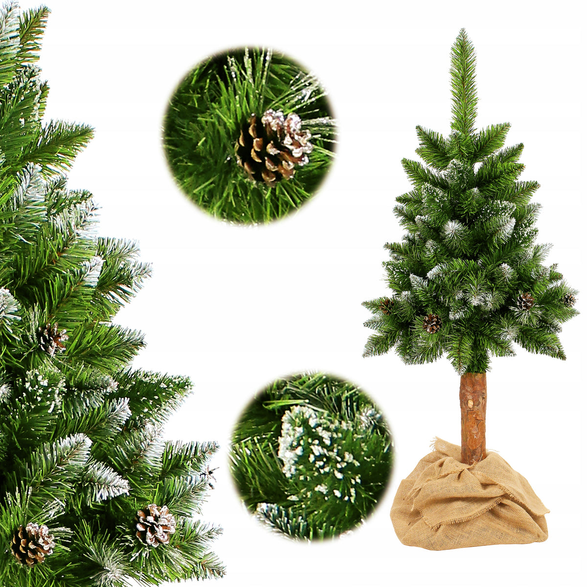 ARTIFICIAL CHRISTMAS TREE ON THE TRUNK, DENSE PREMIUM DIAMOND PINE 100CM