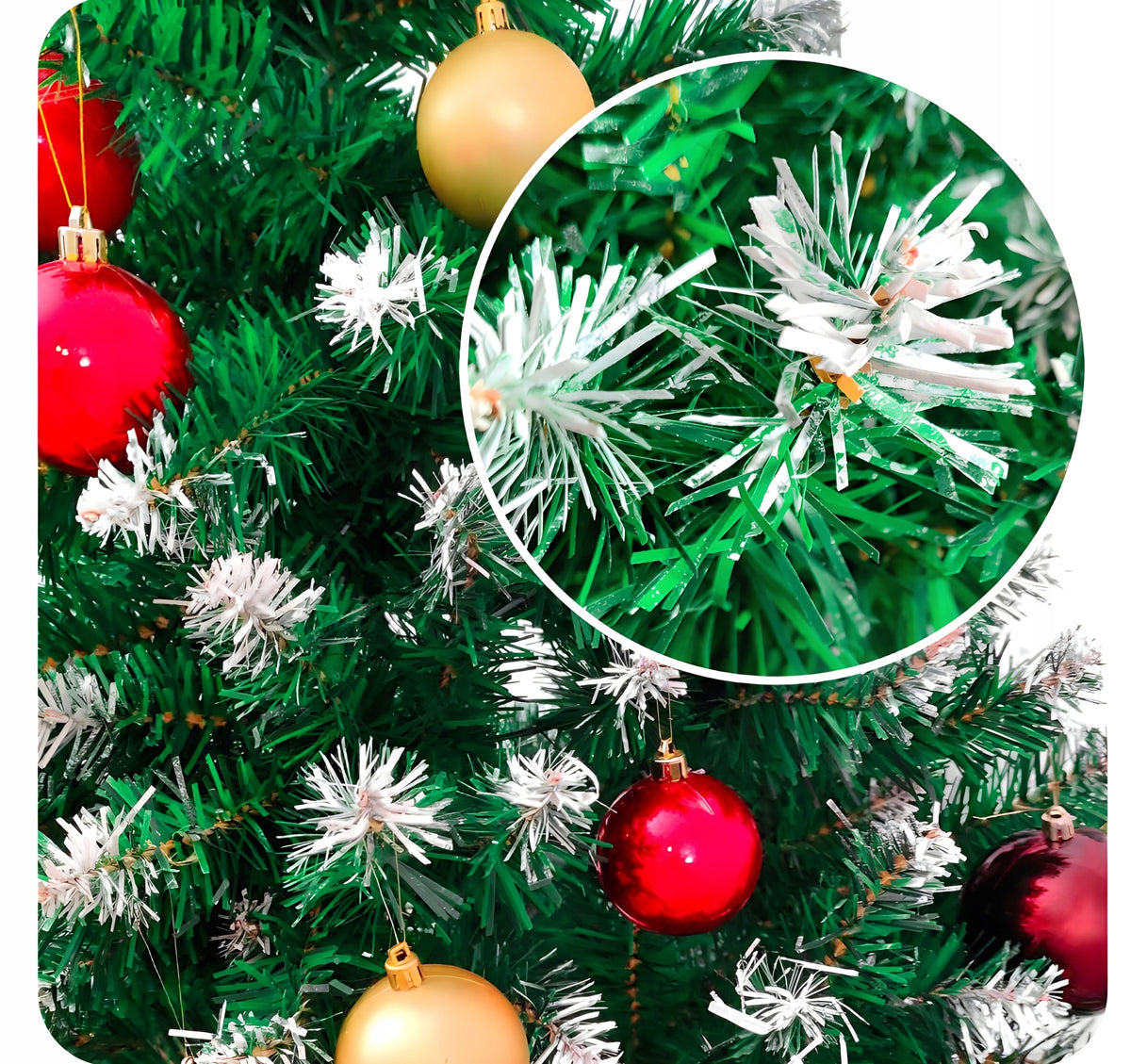 ARTIFICIAL CHRISTMAS TREE ON THE TRUNK DIAMOND LIKE LIVE SNOW-COVERED 180 cm ON A STAND Brand no brand