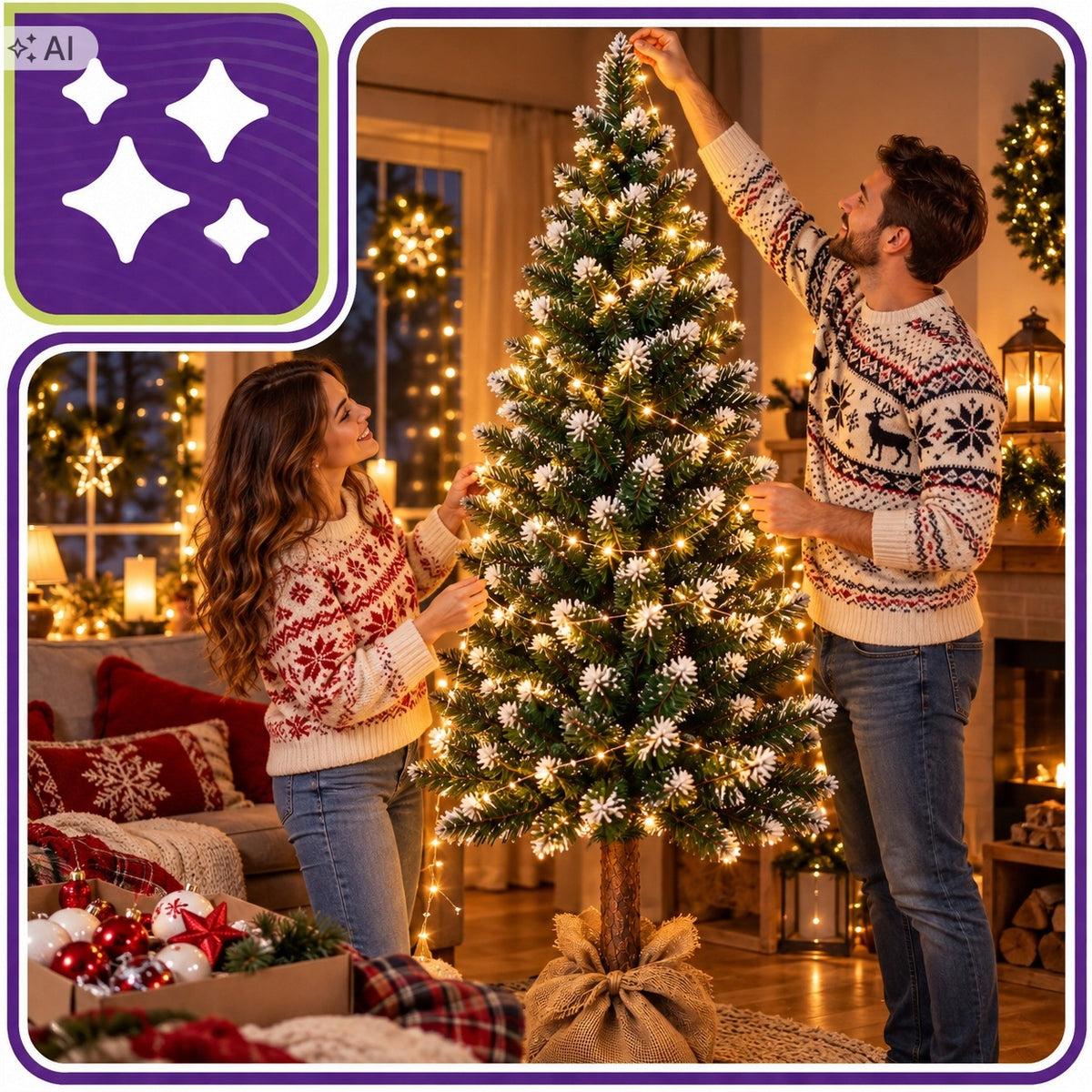 ARTIFICIAL CHRISTMAS TREE ON THE TRUNK LIKE A LIVING 180 CM SNOW-COVERED DIAMOND CHRISTMAS TREE DENSE Manufacturer code Choinki na naturalnym pniu 180 Premium
