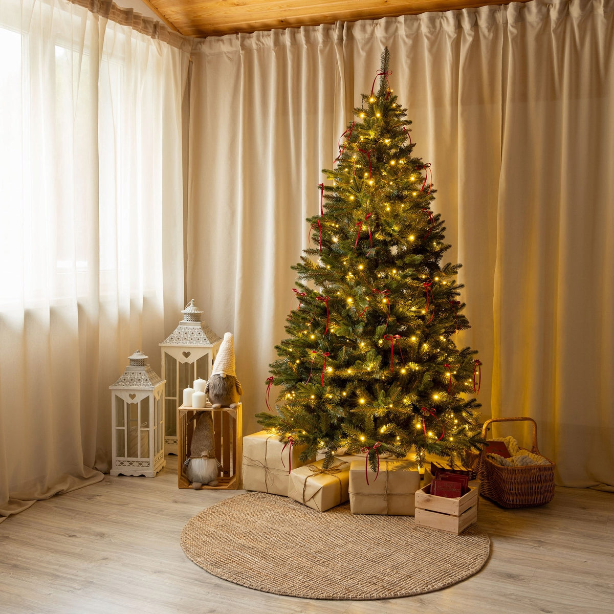 ARTIFICIAL CHRISTMAS TREE PE 180 cm ITALIAN SPRUCE CAUCASIAN LIKE A LIVING PREMIUM DENSE Packaging status original