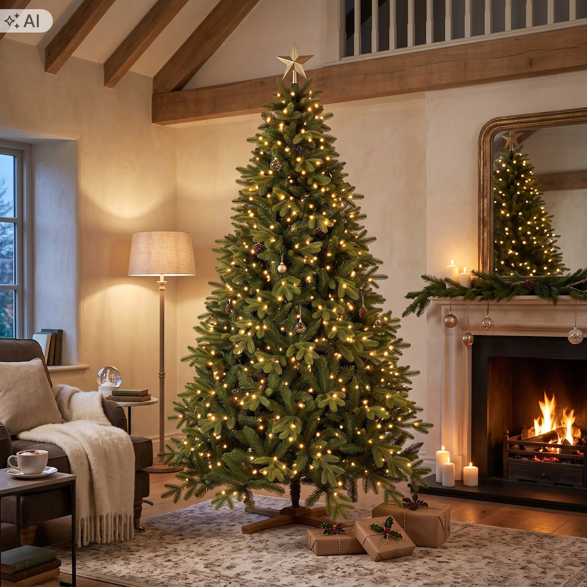 ARTIFICIAL CHRISTMAS TREE PE 240 cm LIKE LIVE SIBERIAN SPRUCE ROYAL TREES +FREEBIE Brand Springos